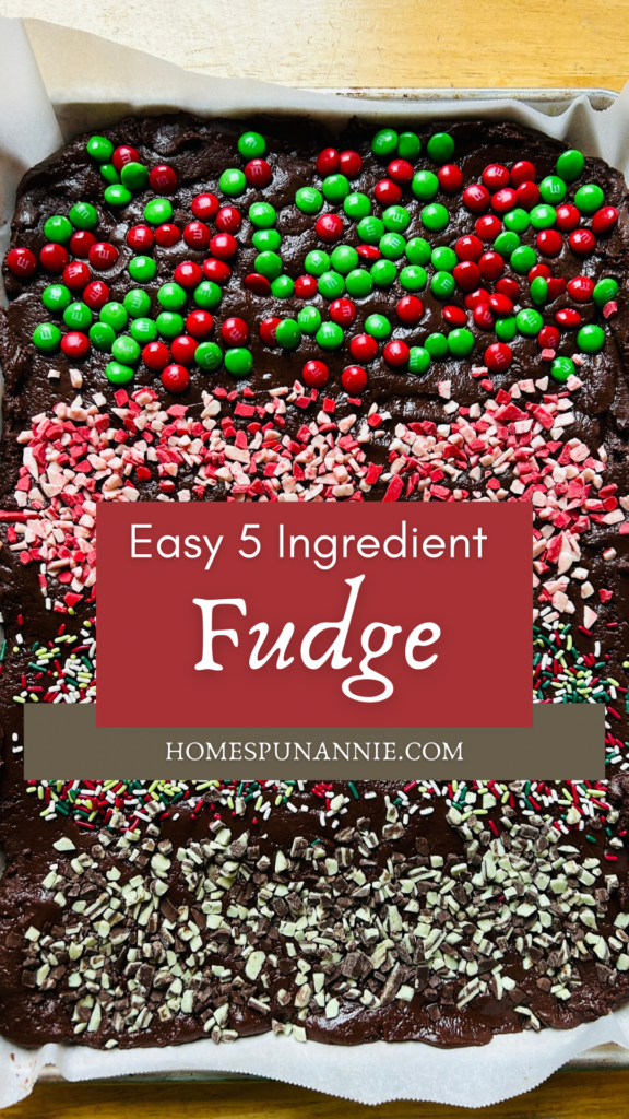 Pinterest pin for easy 5 ingredient fudge