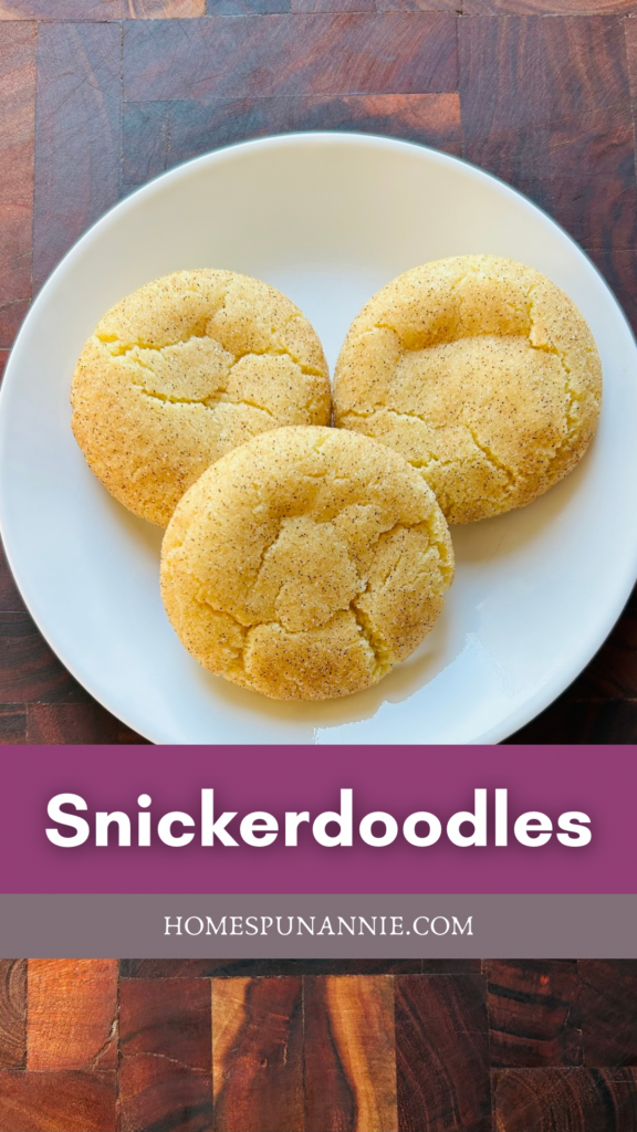 Pinterest pin for Snickerdoodle cookies.