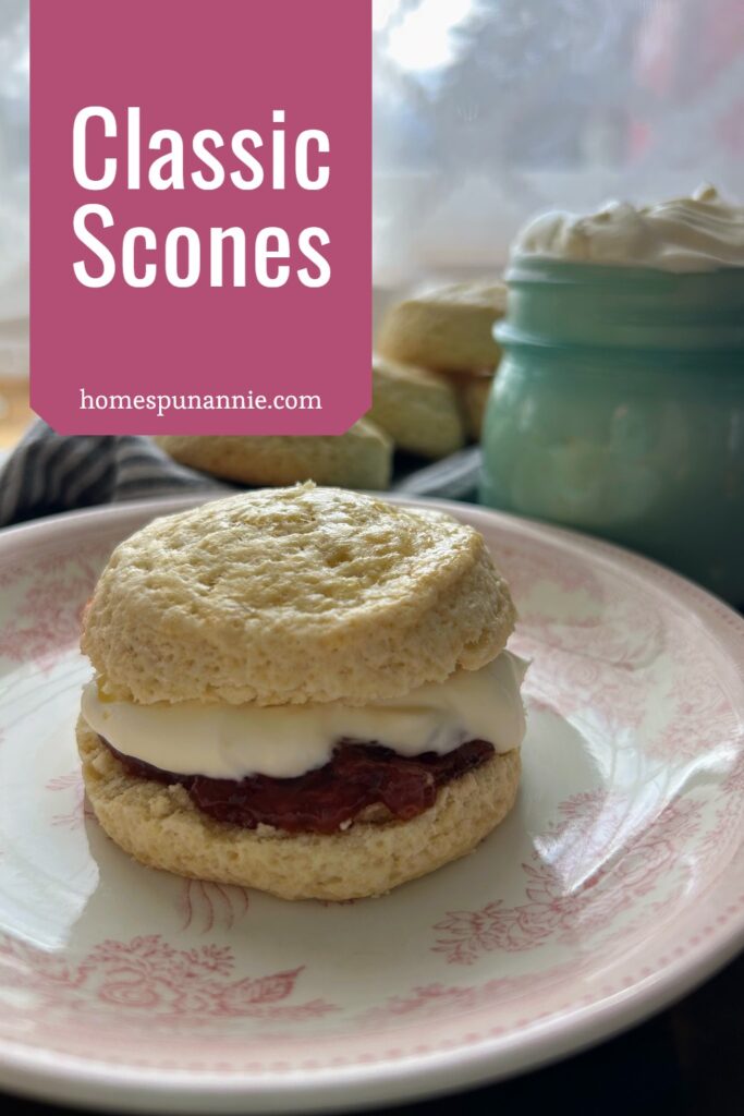 Pinterest pin for classic scones.